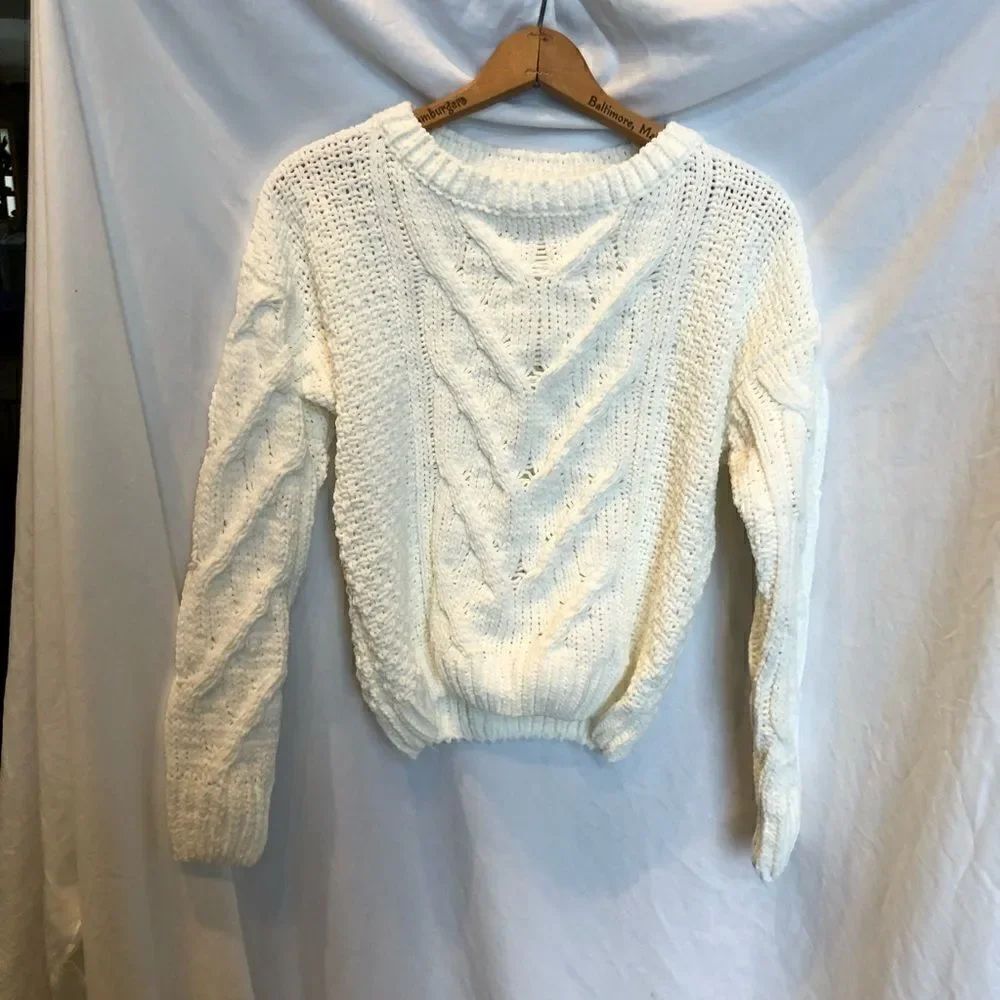 Aeropostale Pullover Sweater Cream XS